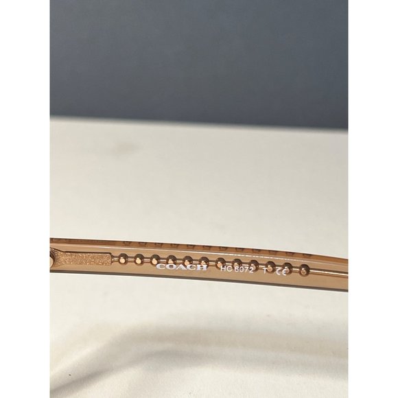 Coach Eyeglasses HC 6072 T, Brown Crystal Light Brown Frames - Picture 9 of 12